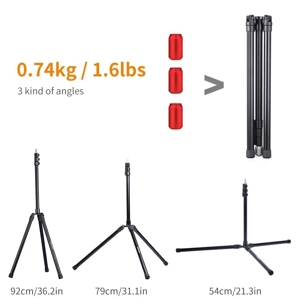 K&F Concept 79 Inch/2.01M Light Stand, Studio Photography Tripod, Heavy Duty For Studio, Speedlight, Reflector, Flash, Softbox,