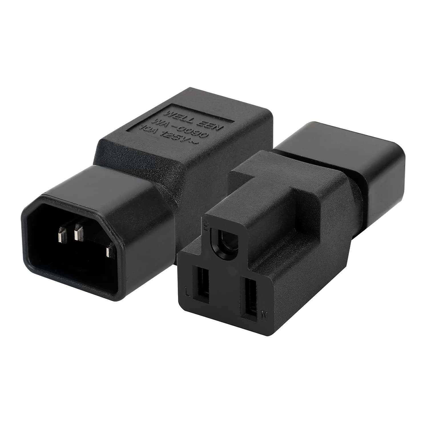 Dracaena 10 Pack Iec320 C14 Male To Nema 5 15R Pdu Usa Ups Extension Power Plug Adapter,Iec C14 Male Plug To Nema 5 15R Us 3 Pin