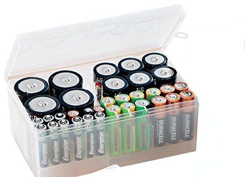 Dial Industries Battery Storage Organizer Case, 12 Aaa, 12 Aa, 6 C, 4 D