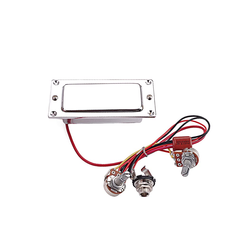 Alnicov Dual Coil Closed Humbucker,Pre Wired Pickup Harness Kit With 500K Volume Tone Jack For Electric Guitar