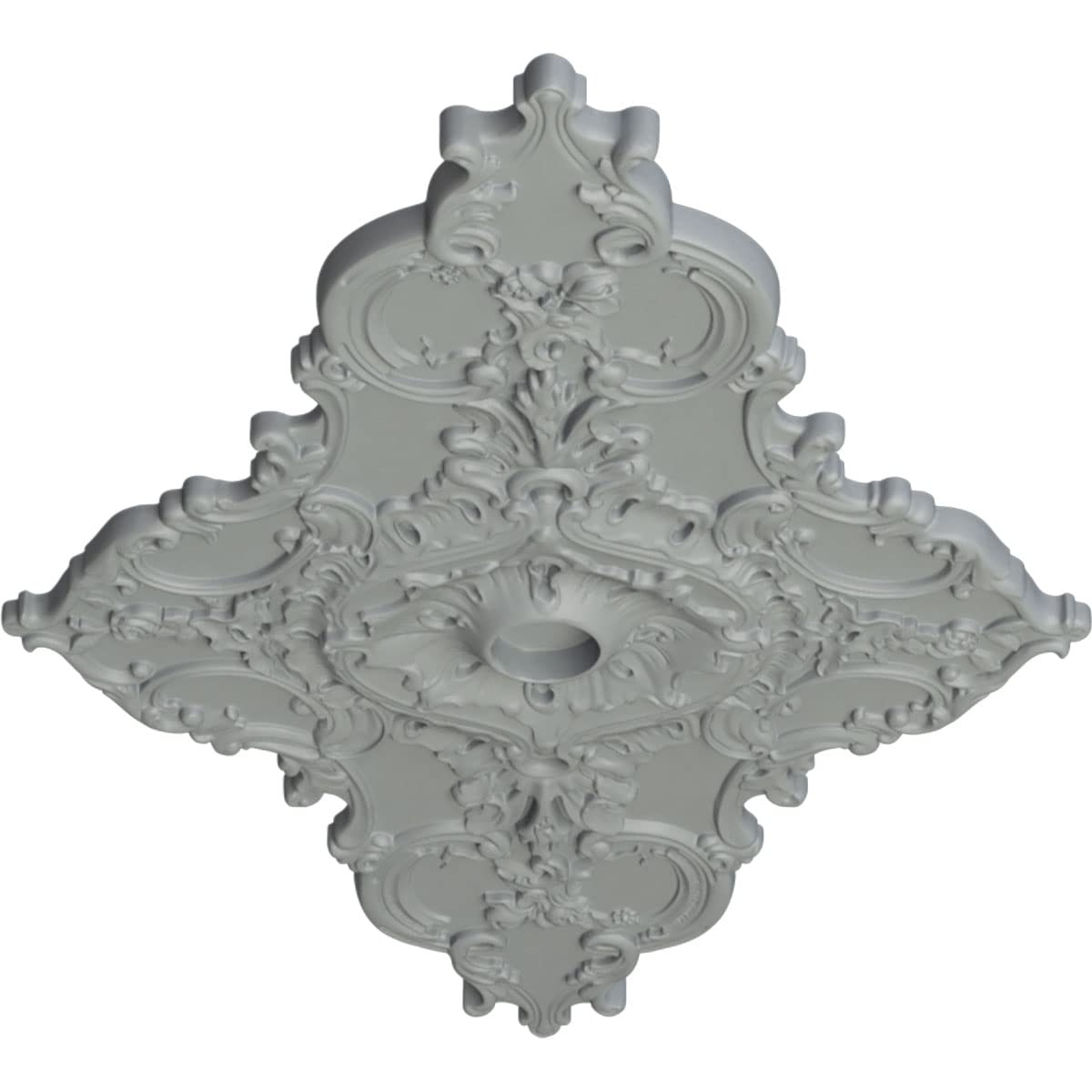 Ekena Millwork Cm70X43Ml Melchor Diamond Ceiling Medallion, 67 1/4''W X 43 3/8''H X 4''Id X 2''P, Factory Primed