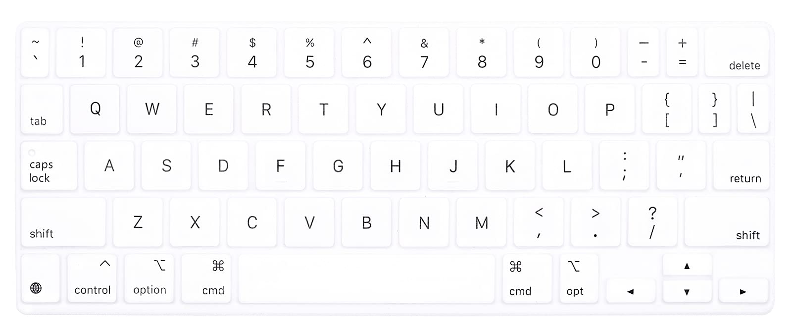 Silicone Keyboard Cover Keyboard Skin For Ipad Pro 11 Inch Magic Keyboard(4Nd Generation) Keyboard Protector (White)