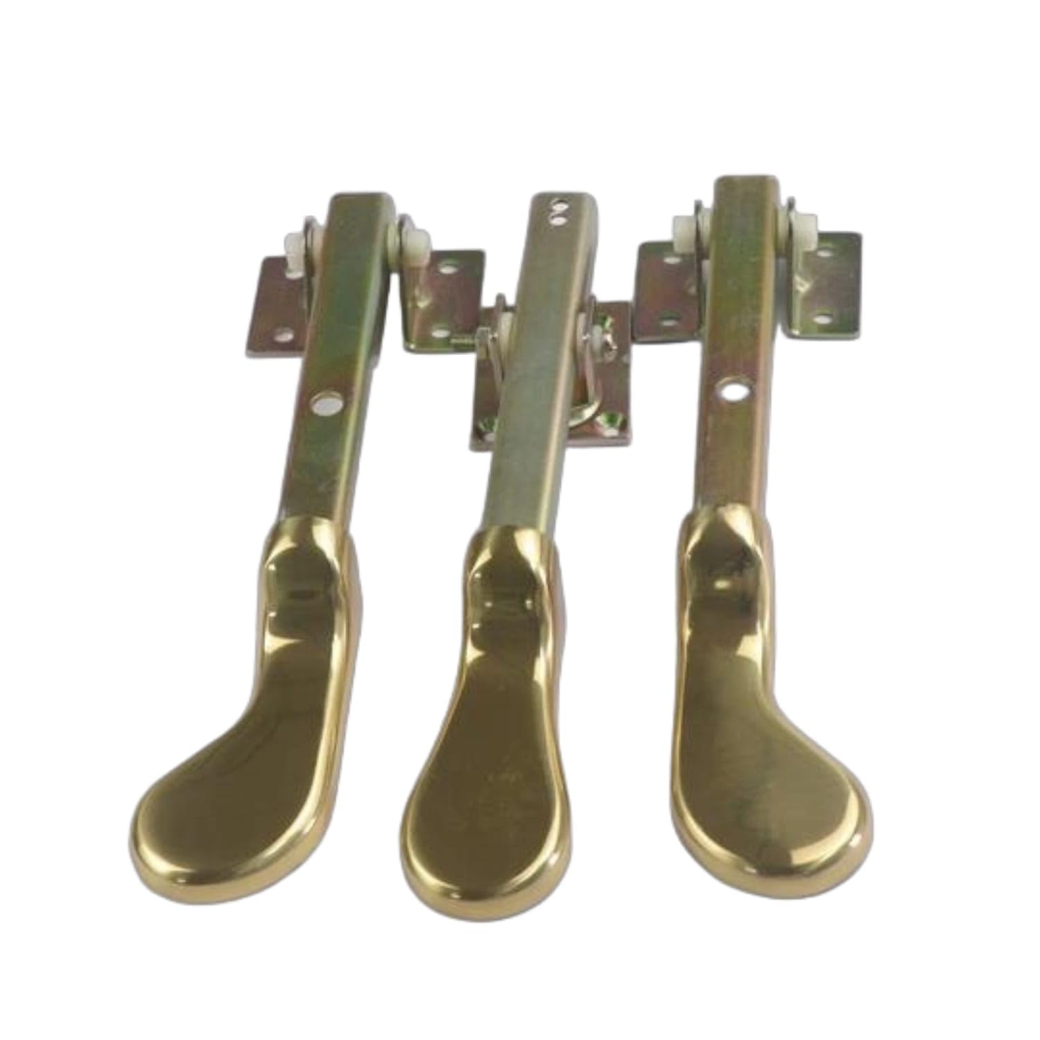 Snappsy Plated Finish Metal Piano Pedal Assembly GoldTone Piano Pedal Assembly PreDrilled Instrument Hardware Mounting Bracket