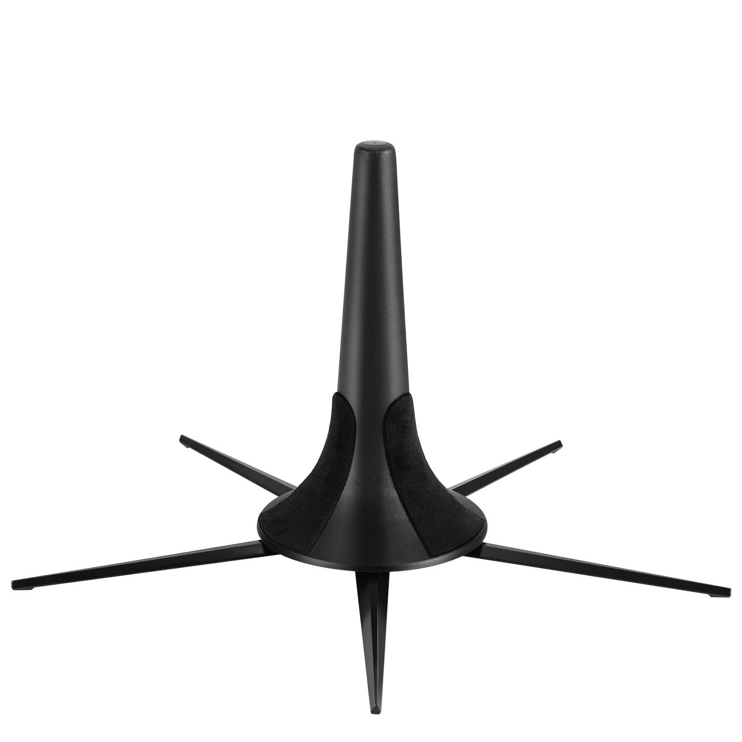 Flexzion Trumpet Stand Holder Portable - 5 Metal Leg Foldable Compact Tripod Display Stand with Anti-Scratch Felt Pads, Stable S