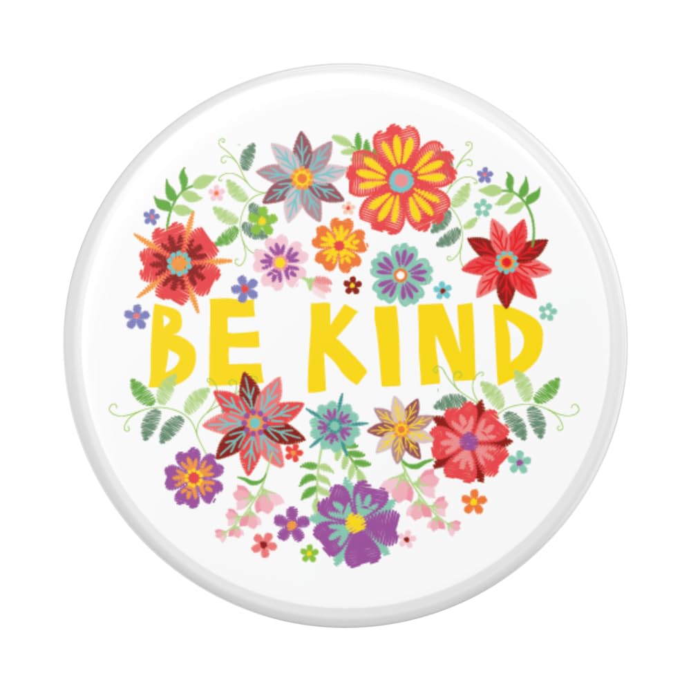 Popsockets Phone Grip With Expanding Kickstand   Be Kind Embroidery