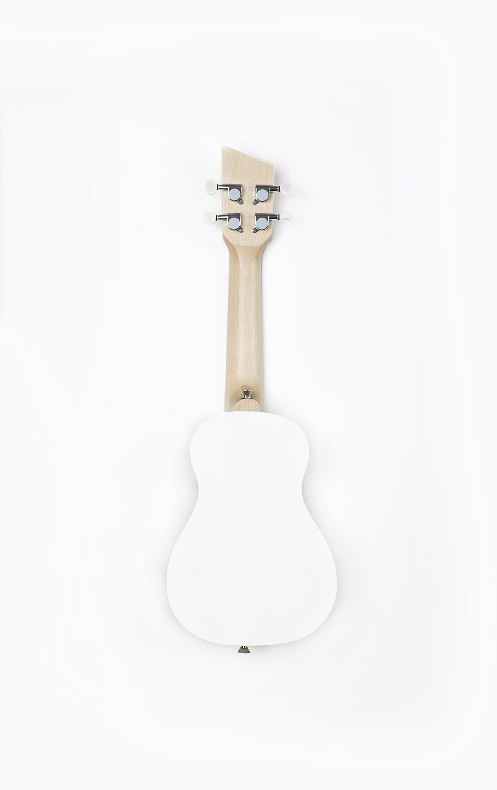 Loog Wood Soprano Ukulele For Kids & Beginners, App & Lessons, All Ages (White)