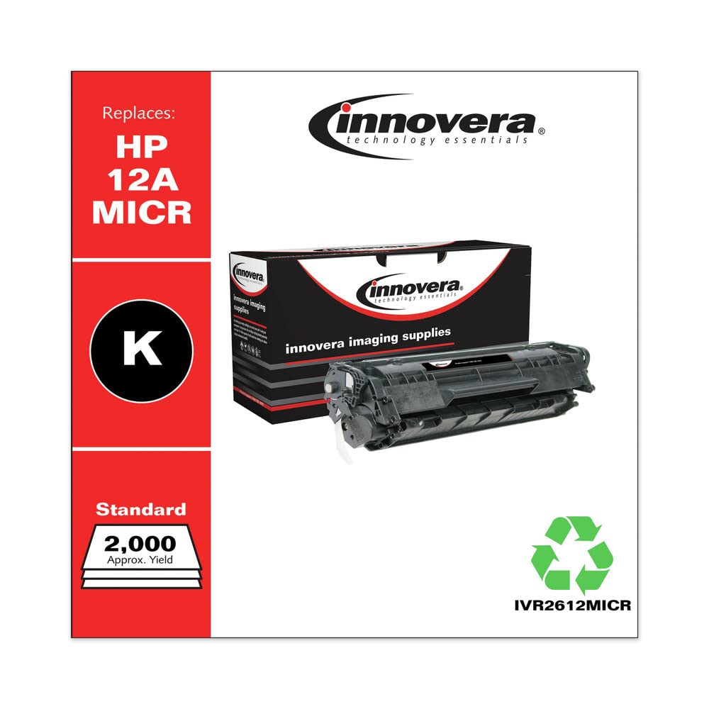 Innovera Ivr2612Micr Remanufactured 2000 Page Yield Micr Toner For 12Am (Q2612Am)   Black