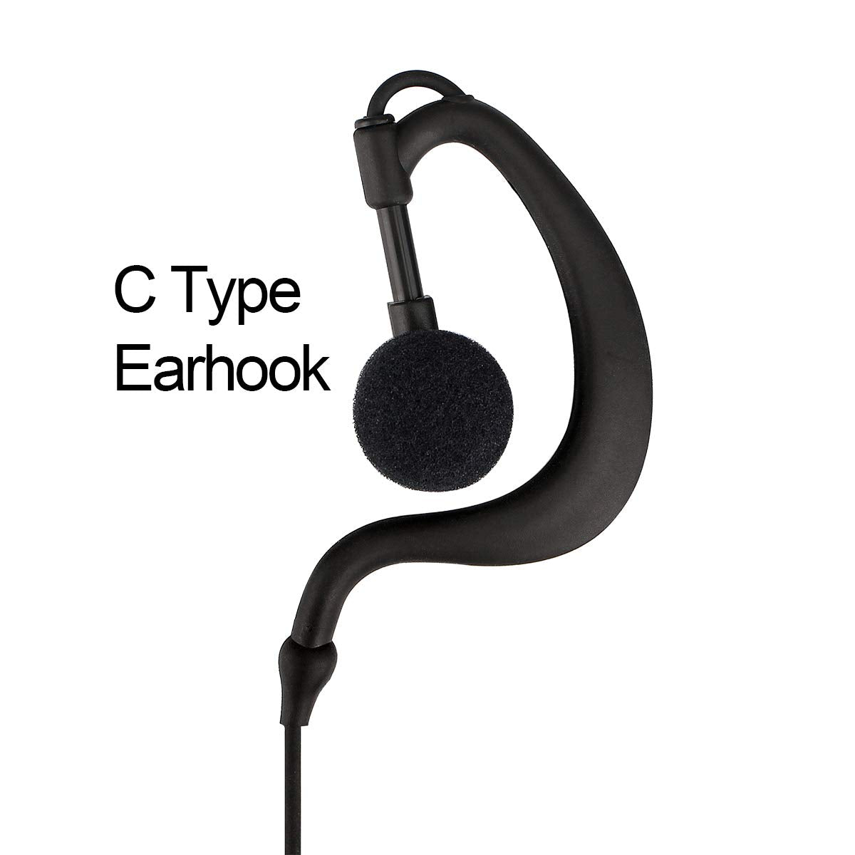 Retevis Case Of 10, Two Way Radio Earpiece With Mic Single Wire Earhook Headset Compatible With Baofeng Bf 888S Uv 5R H 777 Rt22 Arcshell Ar 5 Walkie Talkies