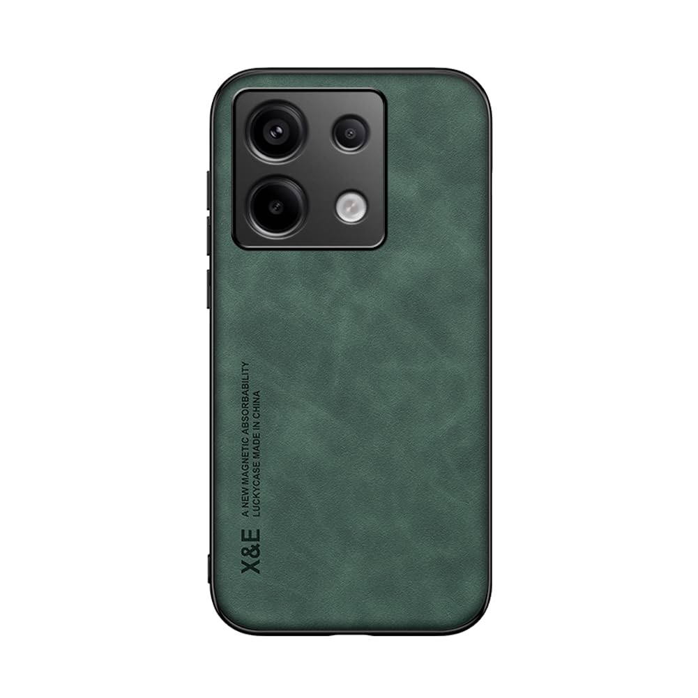 Kepuch Silklike Case For Redmi Note 13 Pro   Cover Bumper Built In Metal Plate For Redmi Note 13 Pro   Green