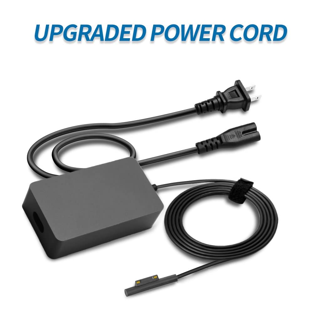 Surface Charger Fit For Microsoft Surface Pro 3 Pro 4 Pro 5 Pro 6 Pro 7 Pro 8 Pro 9 Pro X Surface Laptop 4, 3, 2, 1, Surface Lap