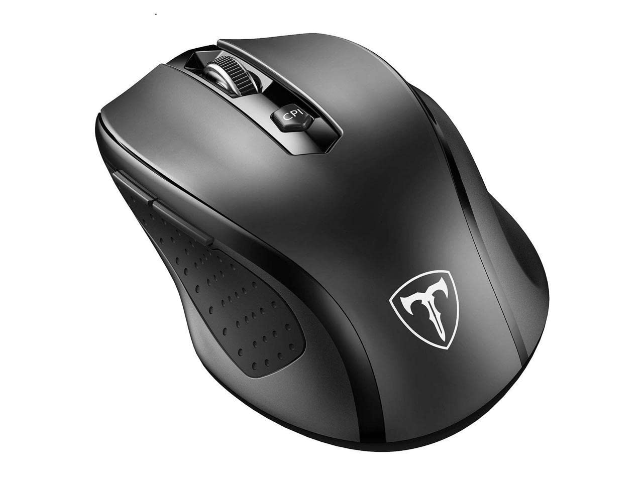 Happy Fit 2.4G Wireless Mouse Portable Mobile Optical Mouse with USB Receiver, 5 Adjustable DPI Levels, 6 Buttons for Notebook, 