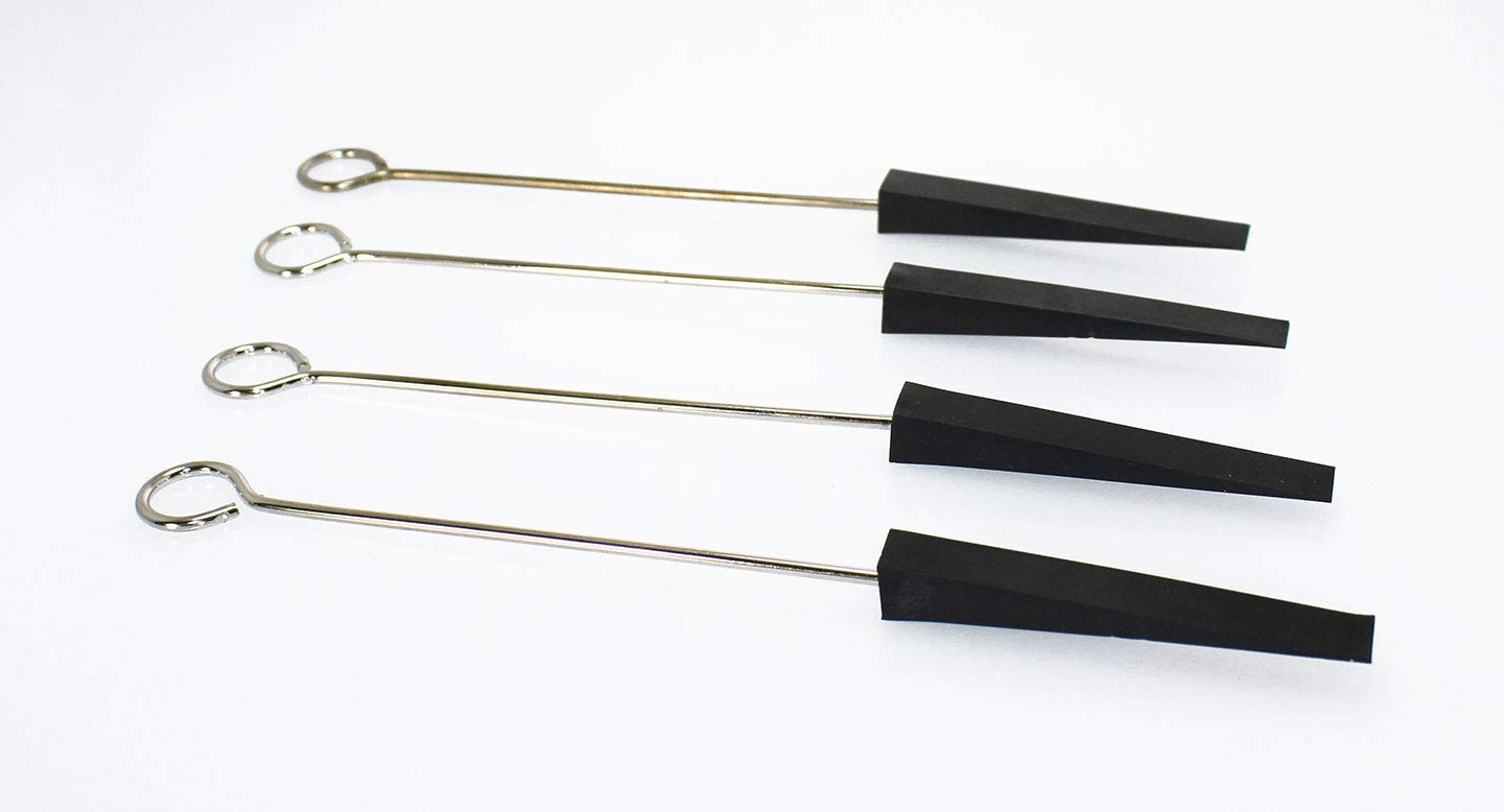 Piano Tuning Mute 3'' X 3/8'' With Wire Handle Set Of 4 Rubber Usa