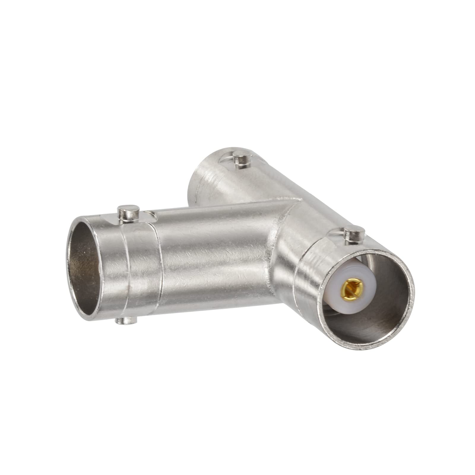 Eightwood 2Pcs Bnc Tee Type Adapter Bnc Female To Female To Female Video Splitter Connector For Cctv Dvr Camera