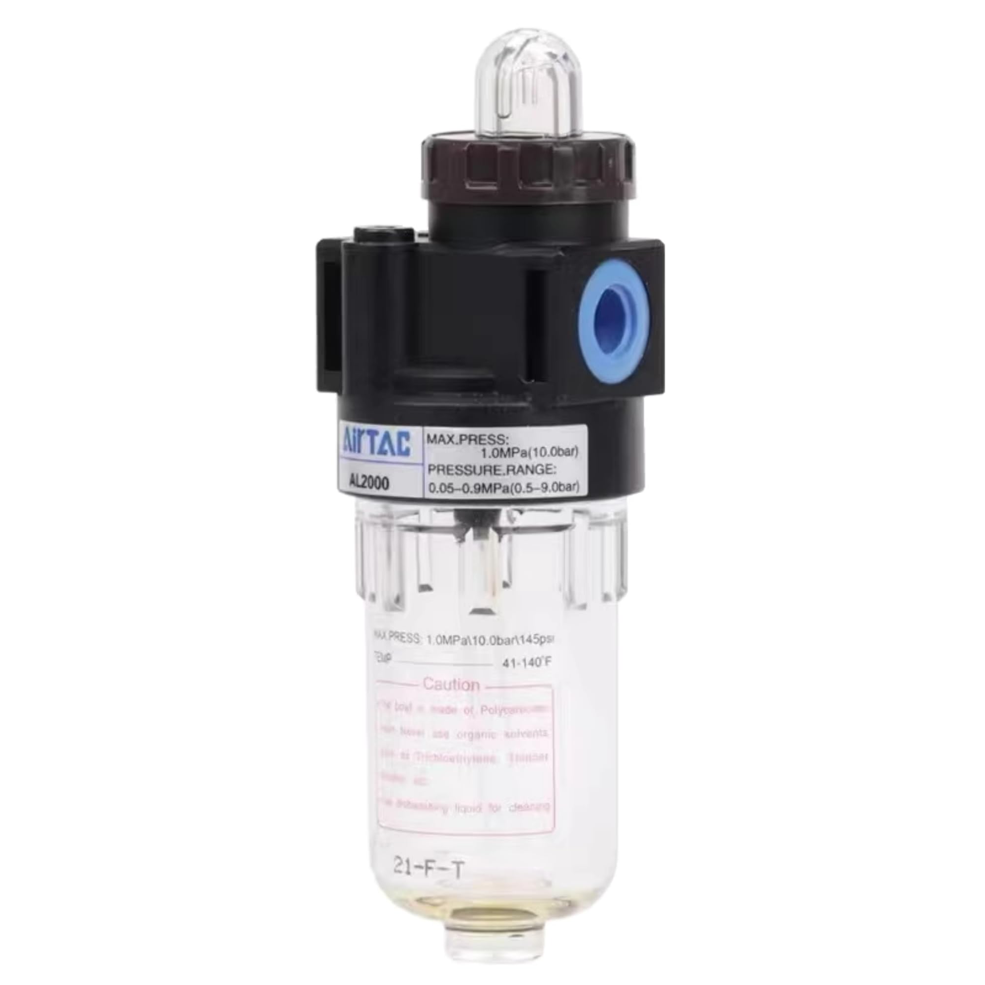 Compressed Air Line Lubricator Airtac AL2000 1/4 NPT 0-145 Psi Oil for Pneumatic System Source Treatment