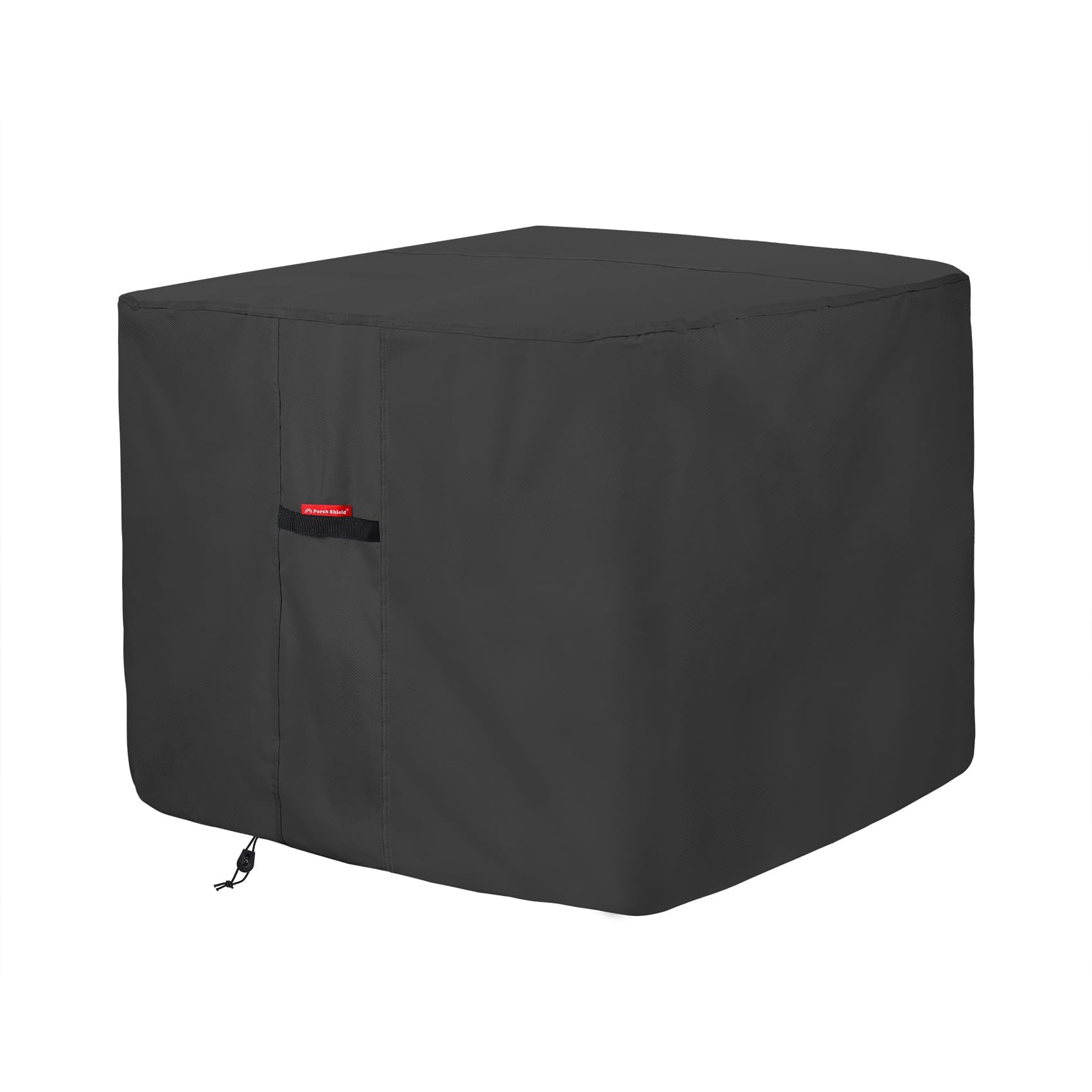 Porch Shield Waterproof AC Covers - Heavy Duty Square Air Conditioner Cover for Outside Unit Up to 30L x 30 x 25, Black