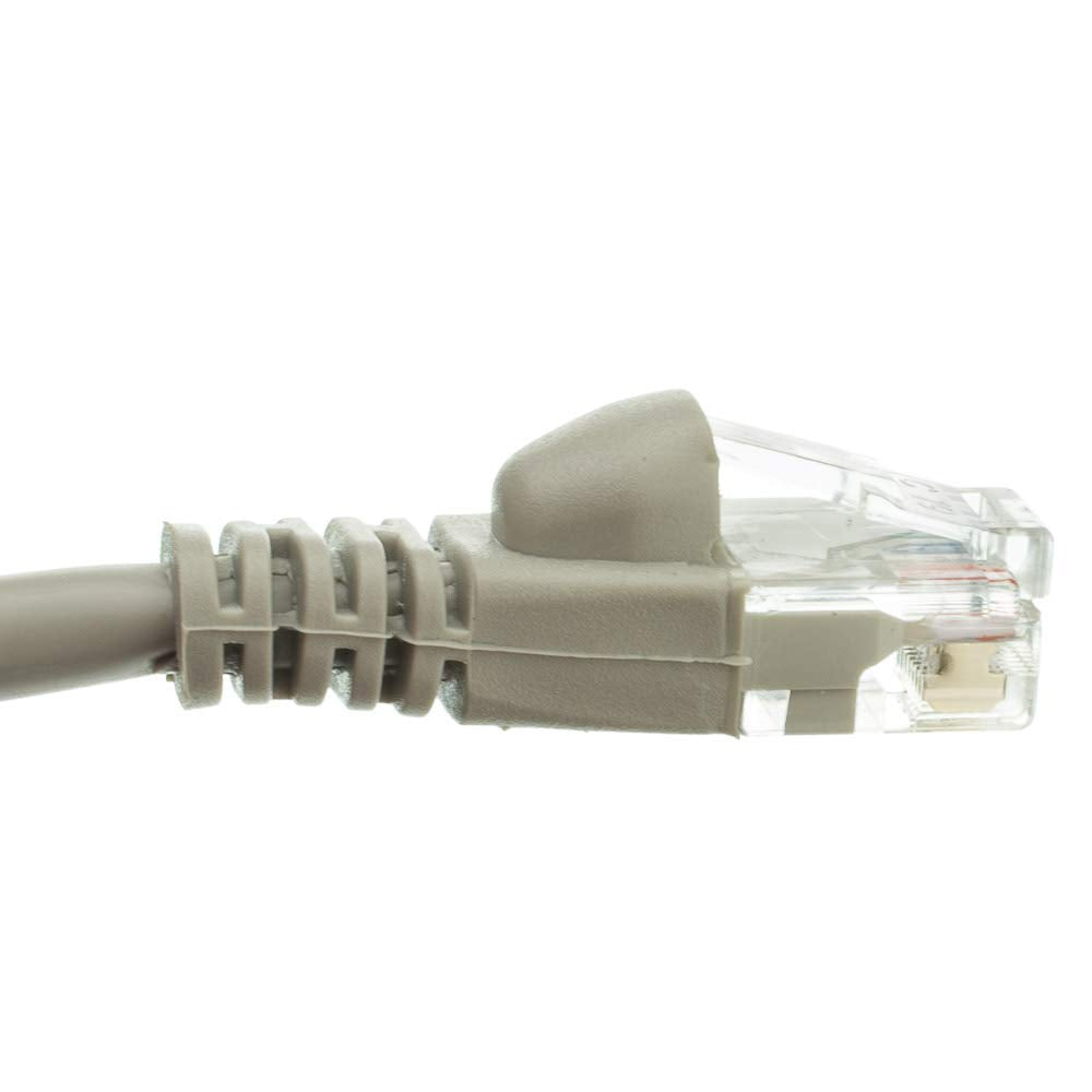 Cablewholesale 7 Foot Gray Cat6A Ethernet Patch Cable, Snagless/Boot With Rj45 Connector, 500 Mhz, 24 Awg, Utp(Unshielded Twiste