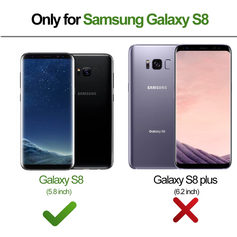 B Wishy For Samsung Galaxy S8 Glitter Crystal Butterfly Heart Floral Slim Tpu Luxury Bling Cute Protective Cover With Kickstand+