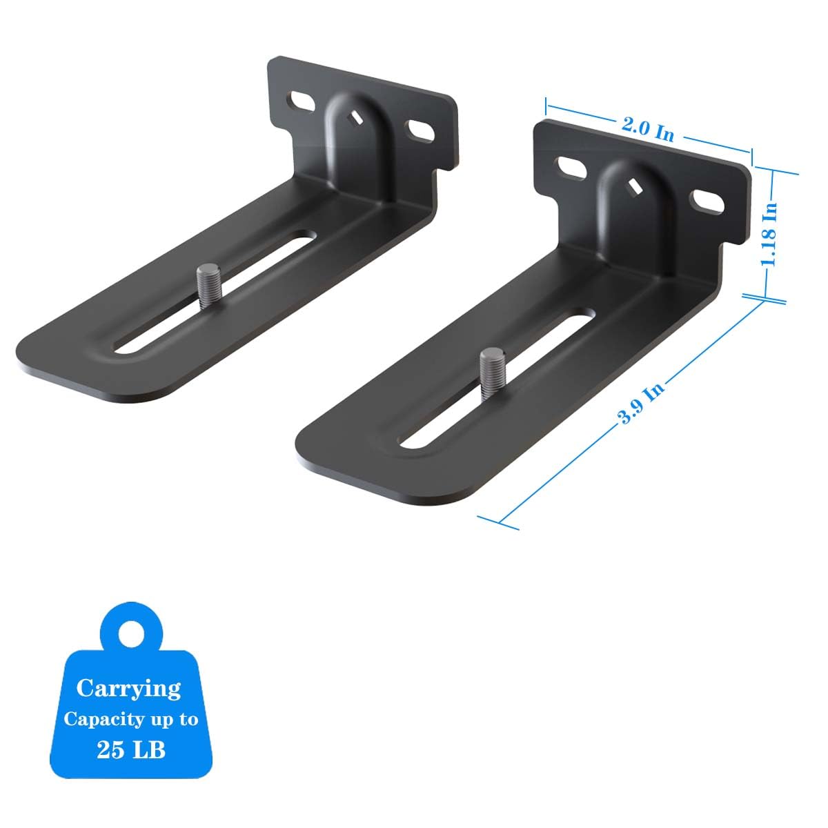 Agandax Soundbar Wall Mount Bracket Universal Soundbar Mount Shelf Depth Adjustable For Bose, Samsung, Vizio, Lg, Dolby Atmos So