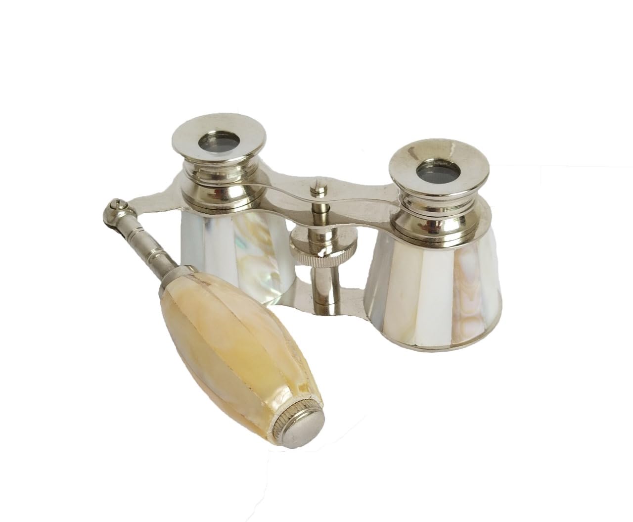 Sifaat World Opera Glasses Nickel Finish   Elegant Binoculars For Kids & Adults With Foldable Handle, Portable Theater Glasses,