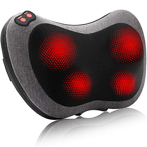 Papillon Shiatsu Back And Neck Massager With Heat, Deep Tissue Kneading,Electric Massage Pillow For Back,Shoulders,Legs,Foot,Bod