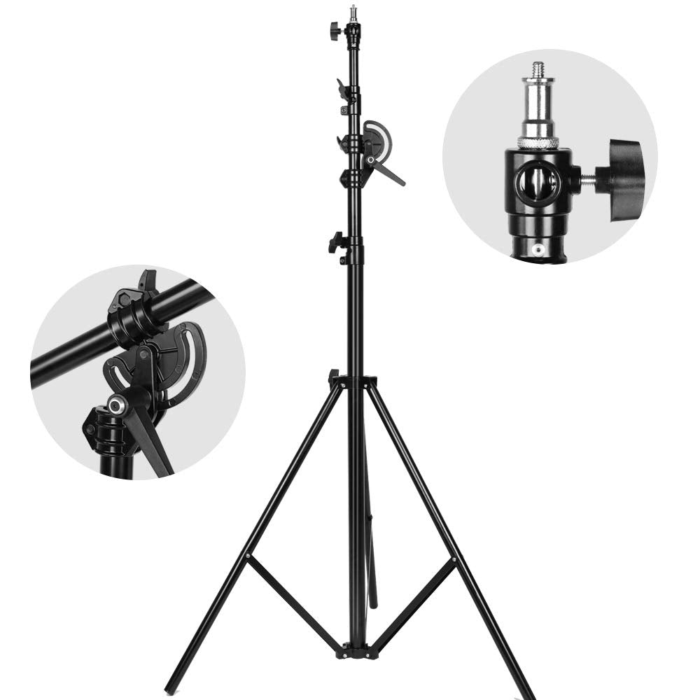 Conxtrue Max 13.2Ft/400Cm Two Way Adjustable Photo Studio Light Stand With 6.2Ft/190Cm Boom Arm And Sandbag, Aluminum Alloy Rota