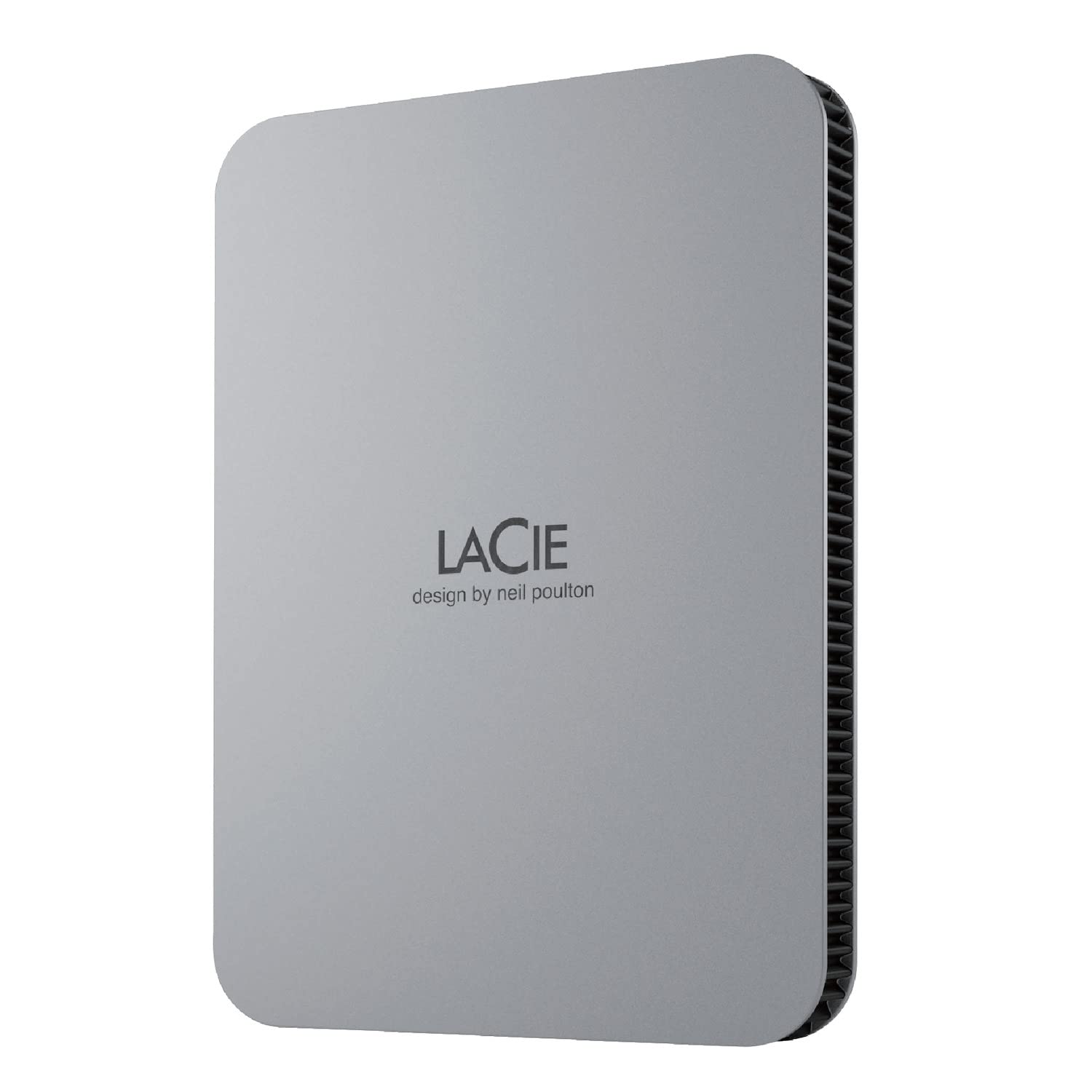 LaCie Mobile Drive 1TB External Hard Drive Portable HDD - Moon Silver, USB-C 3.2, for PC and Mac, Post-Consumer Recycled, with A