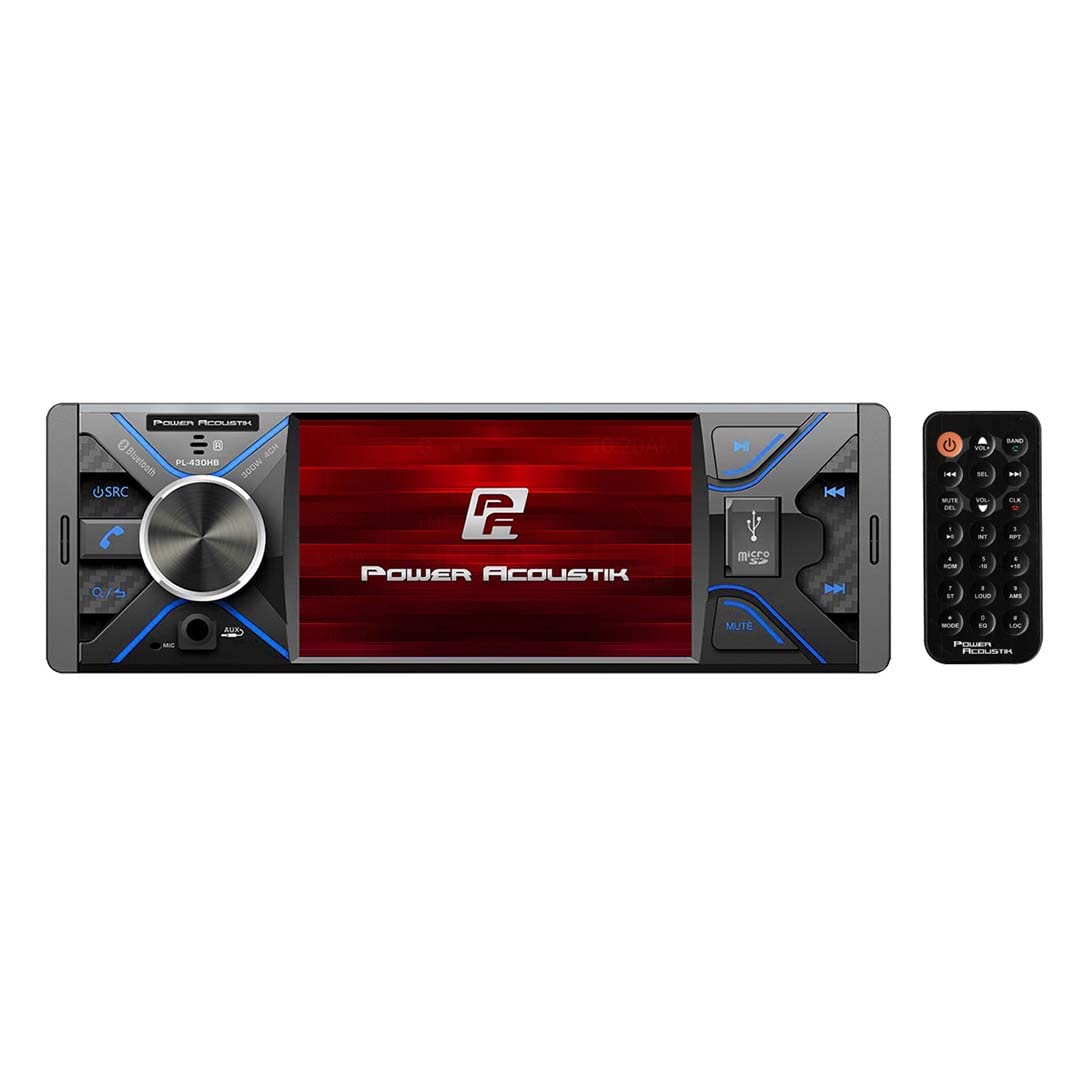 Power Acoustik PL-430HB PL-430HB 4.3-Inch Single-DIN in-Dash DVD Receiver with Bluetooth