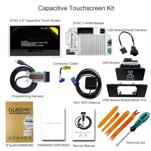 2024 Sync 2 To Sync 3 Upgrade Kit Fits For Ford Lincoln Sync3.4 Myford Touch (Mft) Including Gen Iv Apim Module, Wired Hub   8 I