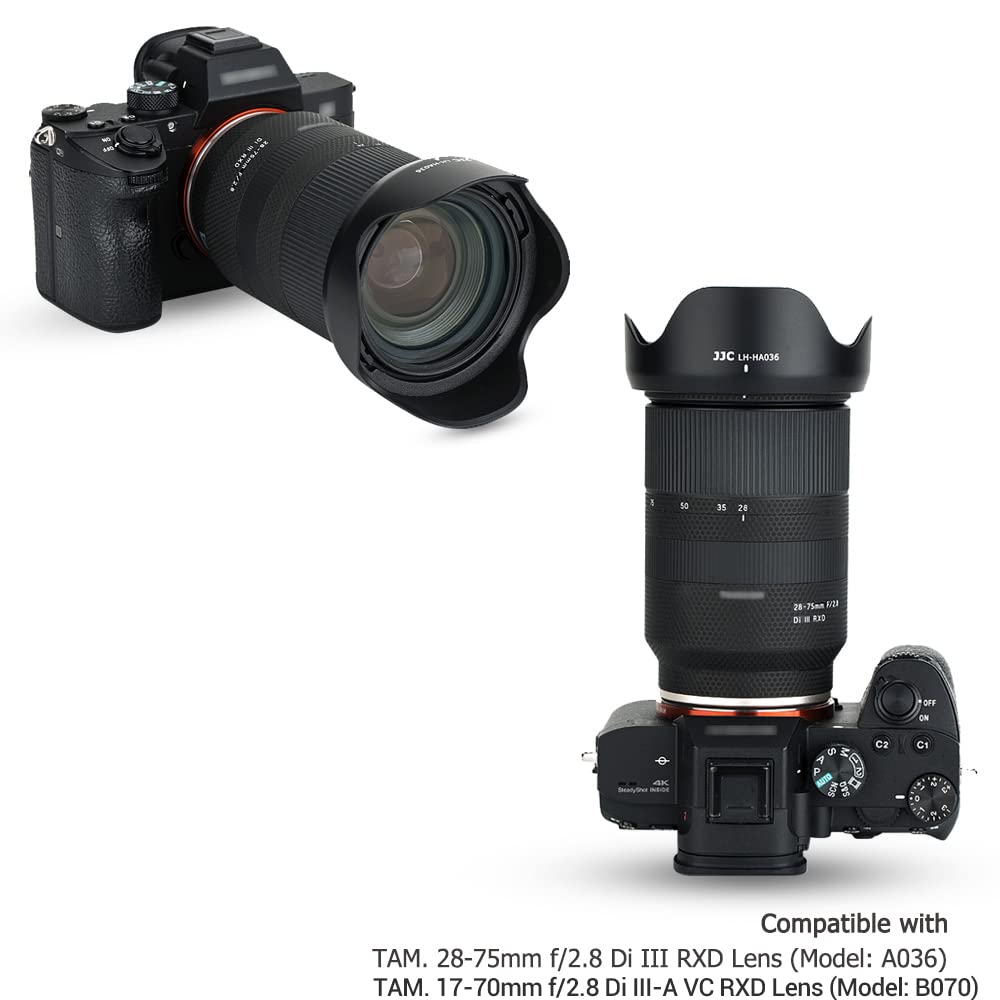 Jjc Reversible Lens Hood Shade For Tamron 28 75Mm F/2.8 Di Iii Rxd Lens (A036) And 17 70Mm F/2.8 Di Iii A Vc Rxd Lens (B070), Co