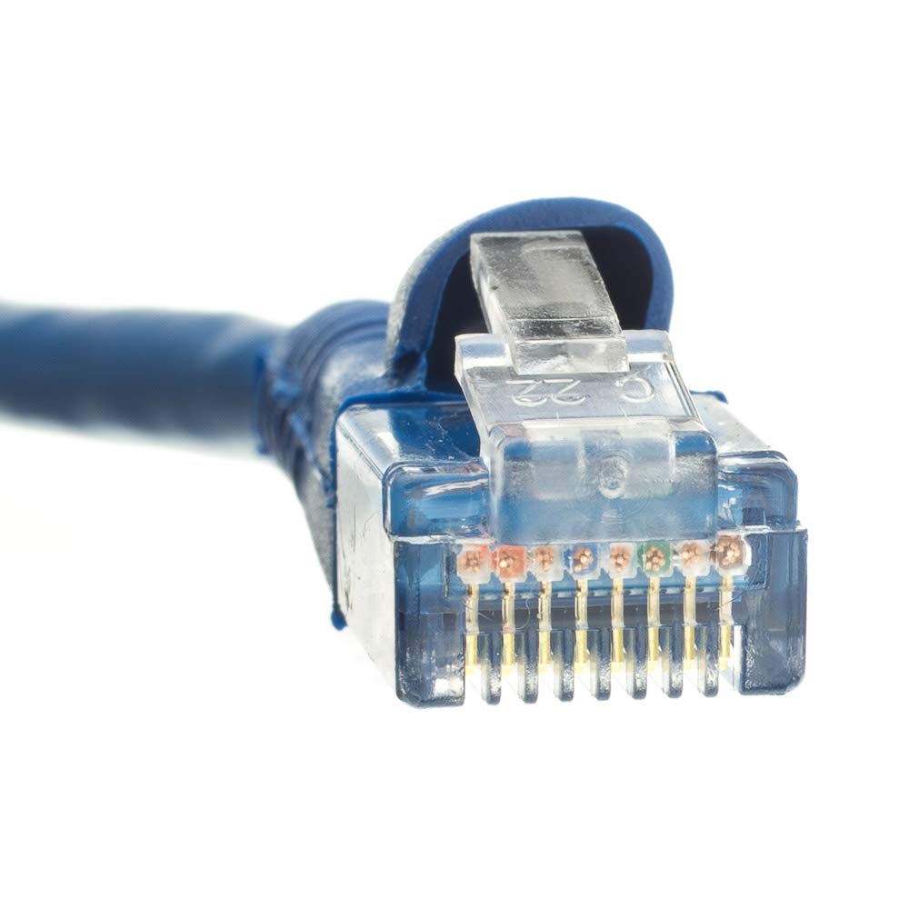 Cablewholesale 100 Foot Blue Cat6A Ethernet Patch Cable, Snagless/Boot With Rj45 Connector, 500 Mhz, 24 Awg, Utp(Unshielded Twis