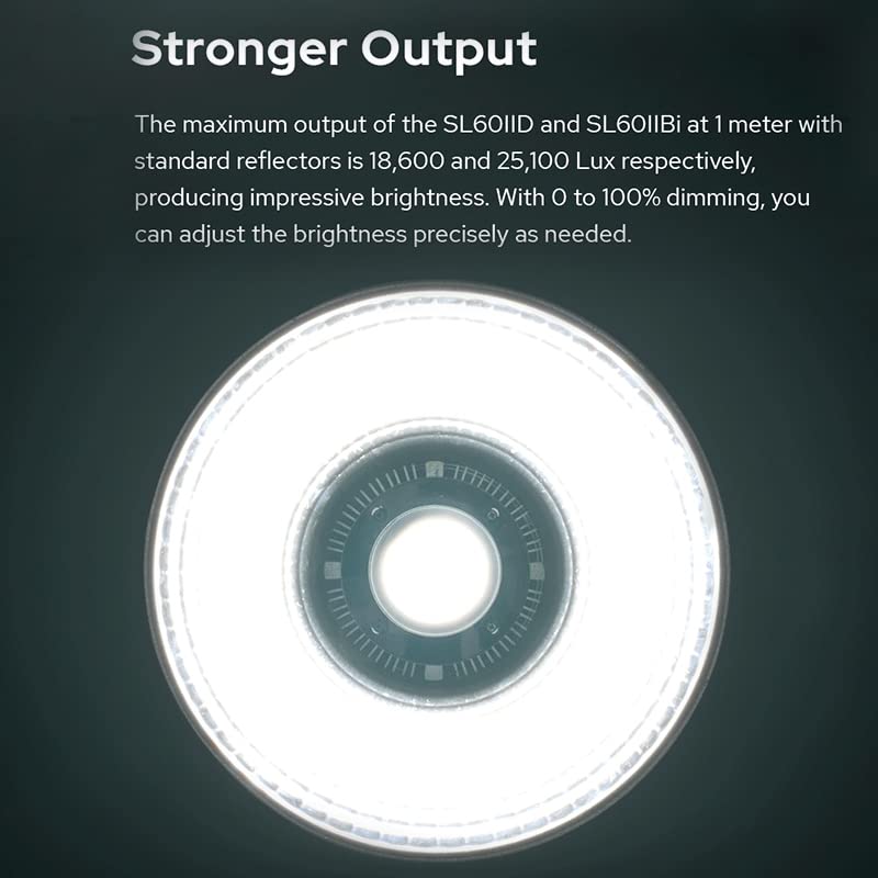Godox Sl 60W Upgraded Version Sl60Iid 70W Led Video Light,8 Fx Effects,App Control,Bowens Mount,Easy To Carry,Continuous Video L