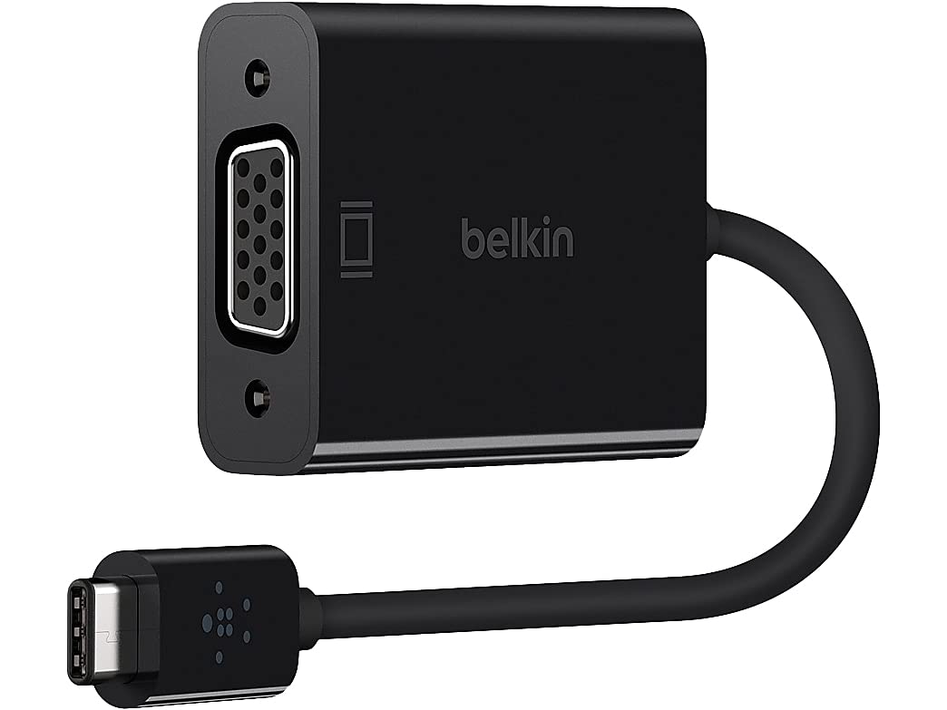 Belkin Usb Type C To Vga Adapter, Works With Chromebook Certified (5.9 Inches) (F2Cu037Btblk),Black