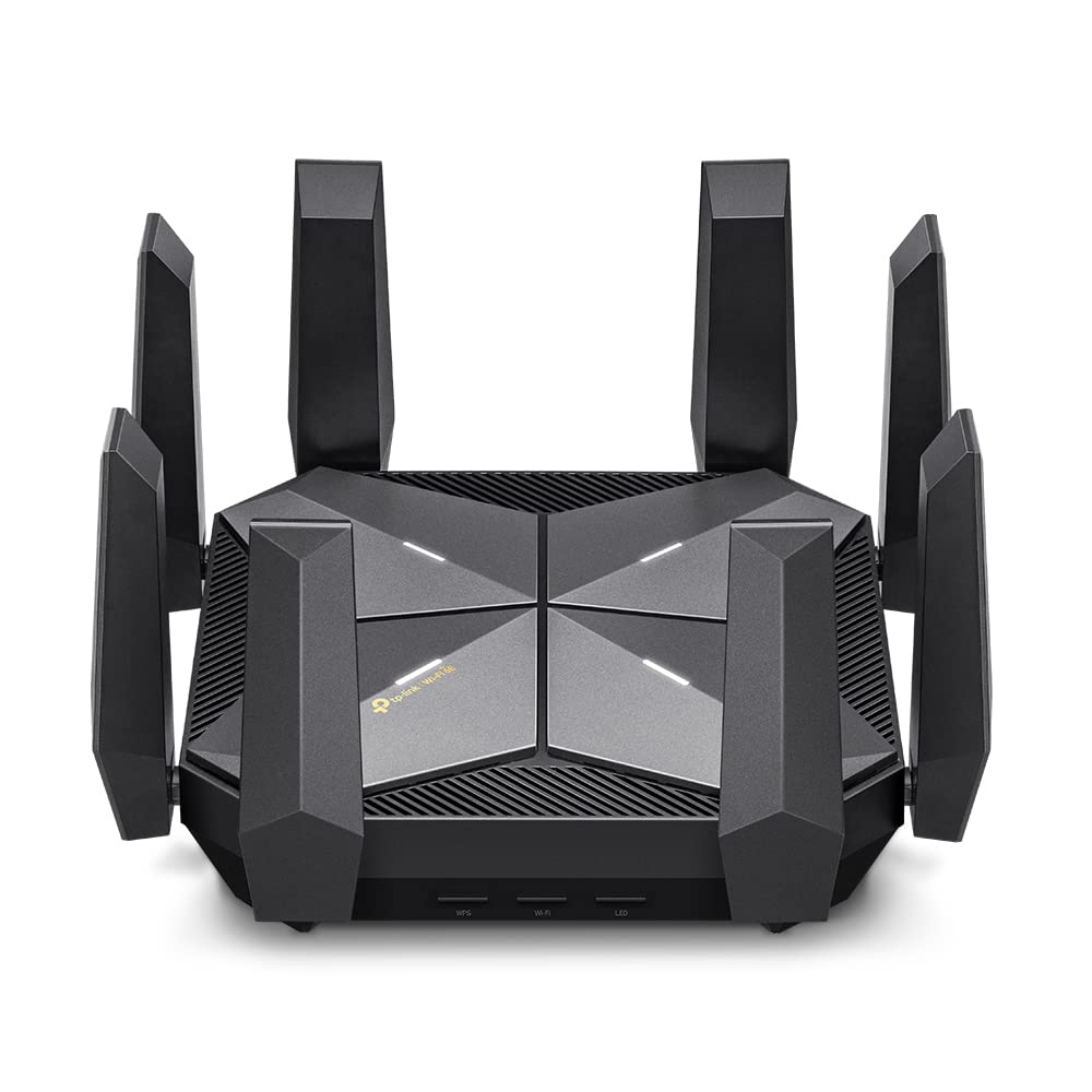 Tp Link Axe16000 Quad Band Wifi 6E Router (Archer Axe300)   Dual 10Gb Ports Wireless Internet Router, Gaming Router, Supports Vp