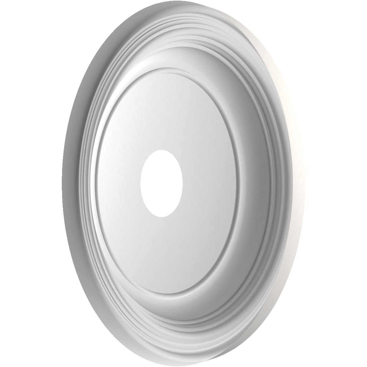 Ekena Millwork 19''Od X 3 1/2''Id X 1 1/2''P Traditional Thermoformed Pvc Ceiling Medallion (Fits Canopies Up To 11 1/2''), Ultr