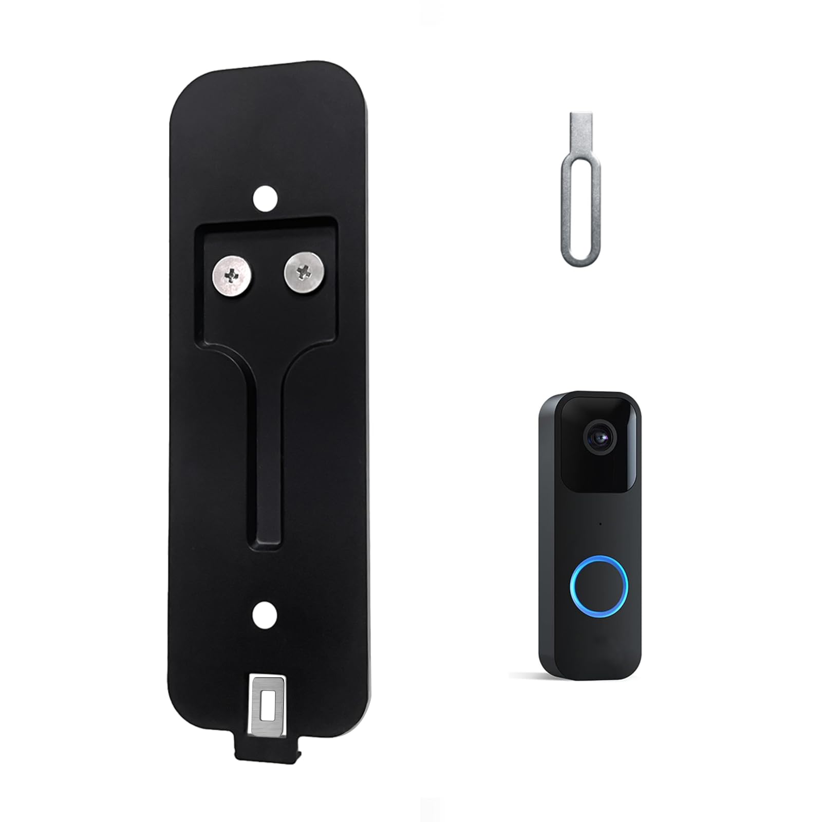 Blink Doorbell Backplate, Blink Doorbell Mount, Upgrade 2 Holes Metal Tab Blink Doorbell Backplate Replacement, Blink Doorbell A