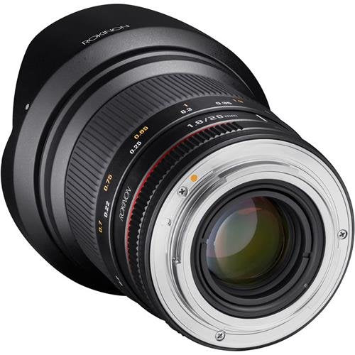 Rokinon 20Mm F/1.8 As Ed Umc Wide Angle Lens For Sony E Mount Black