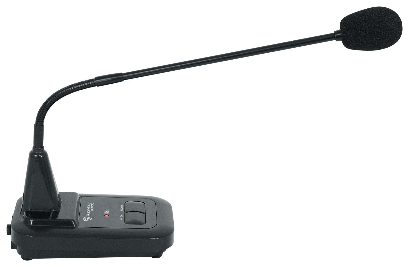 Rockville Ch-Mic70 Push To Talk Commercial Gooseneck Paging Microphone W/Chimes