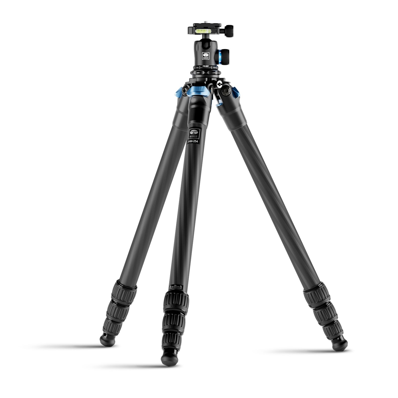 Sirui Am 254 Carbon Fiber Tripod With K20X Ball Head, Compact Travel Tripod Kit With Quick Release Plate (Am 254+K20X)