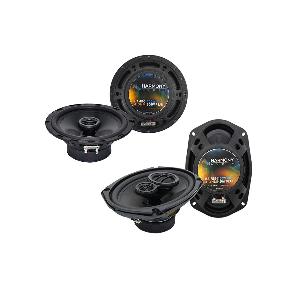 Harmony Audio Classic Compatible with 2009-2013 Toyota Corolla HA-R65 6.5 Replacement 300W Speakers with HA-R69 6x9 450W and HA-