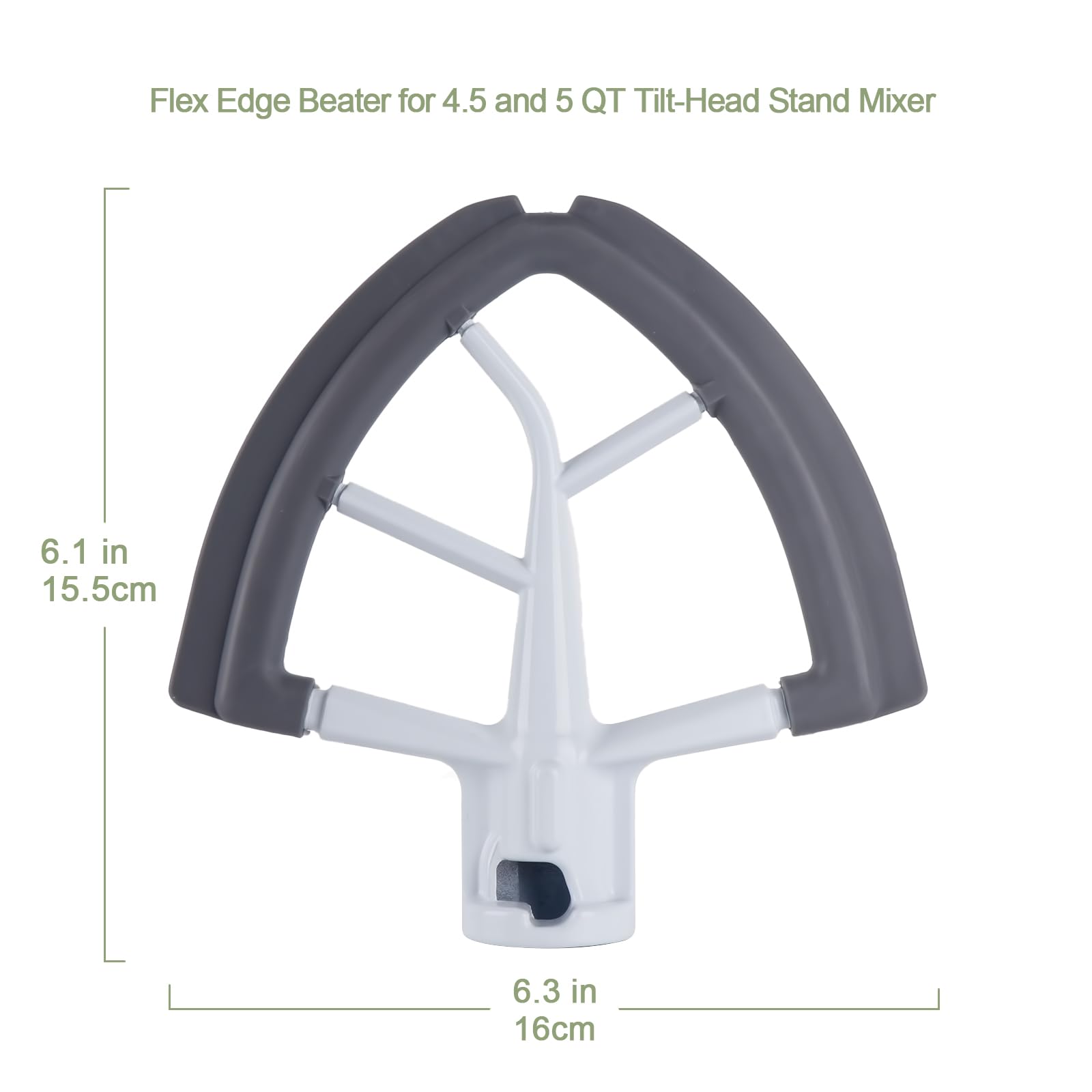 Equust Flex Edge Beater Compatible With Compatible With 4.5 5 Quart Tilt Head Stand Mixers, Kitchenaid Mixer Attachments, Paddle