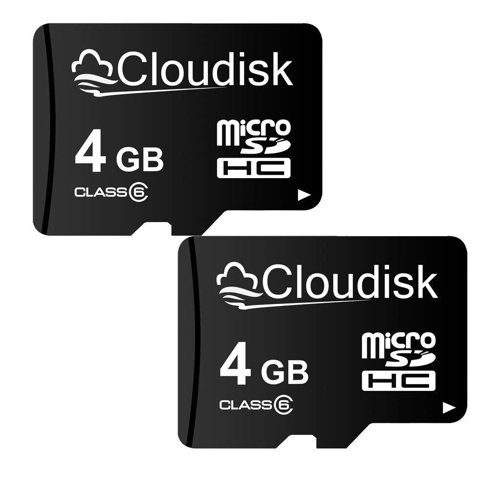 Cloudisk Pack Of 2 Micro Sd Card 4Gb Flash Memory Card C6 Micro Sdhc With Sd Adapter (4 Gb)