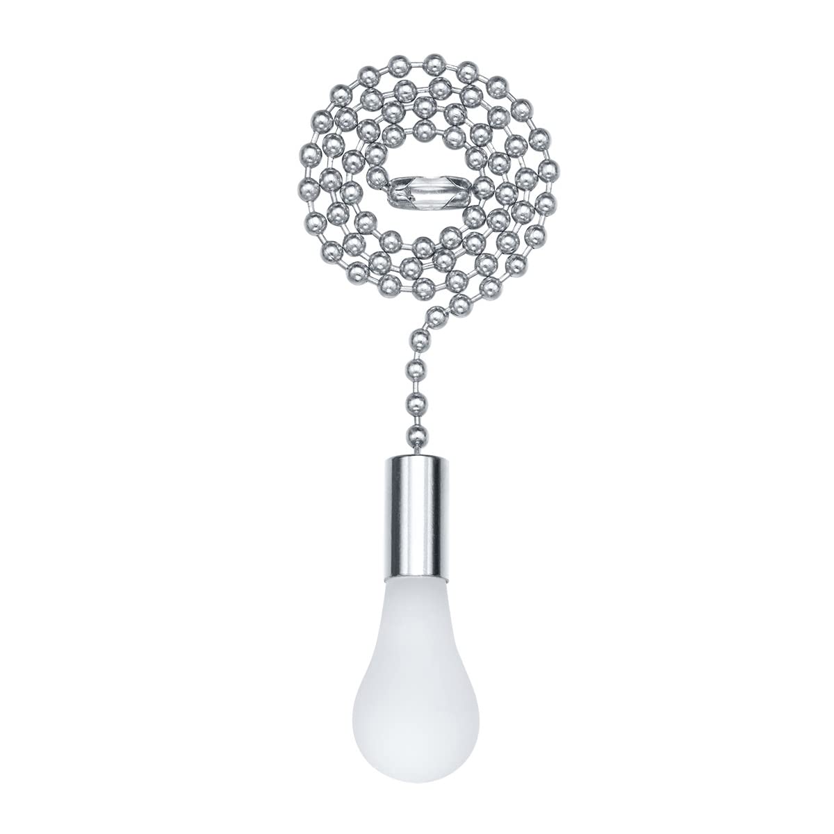 Ceiling Fan Pull Chain Extender With Decorative Frosted Glass Bulb And Fan Cord, Fit All Standard 3Mm Diameter Ceiling Fans And