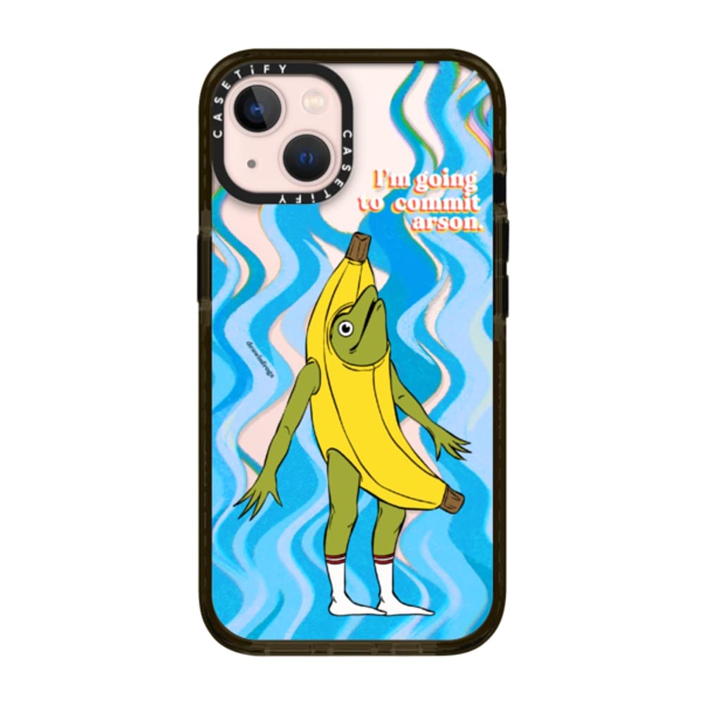 Casetify Impact Iphone 13 Case [6.6Ft Drop Protection]   Arson Banana   Clear Black