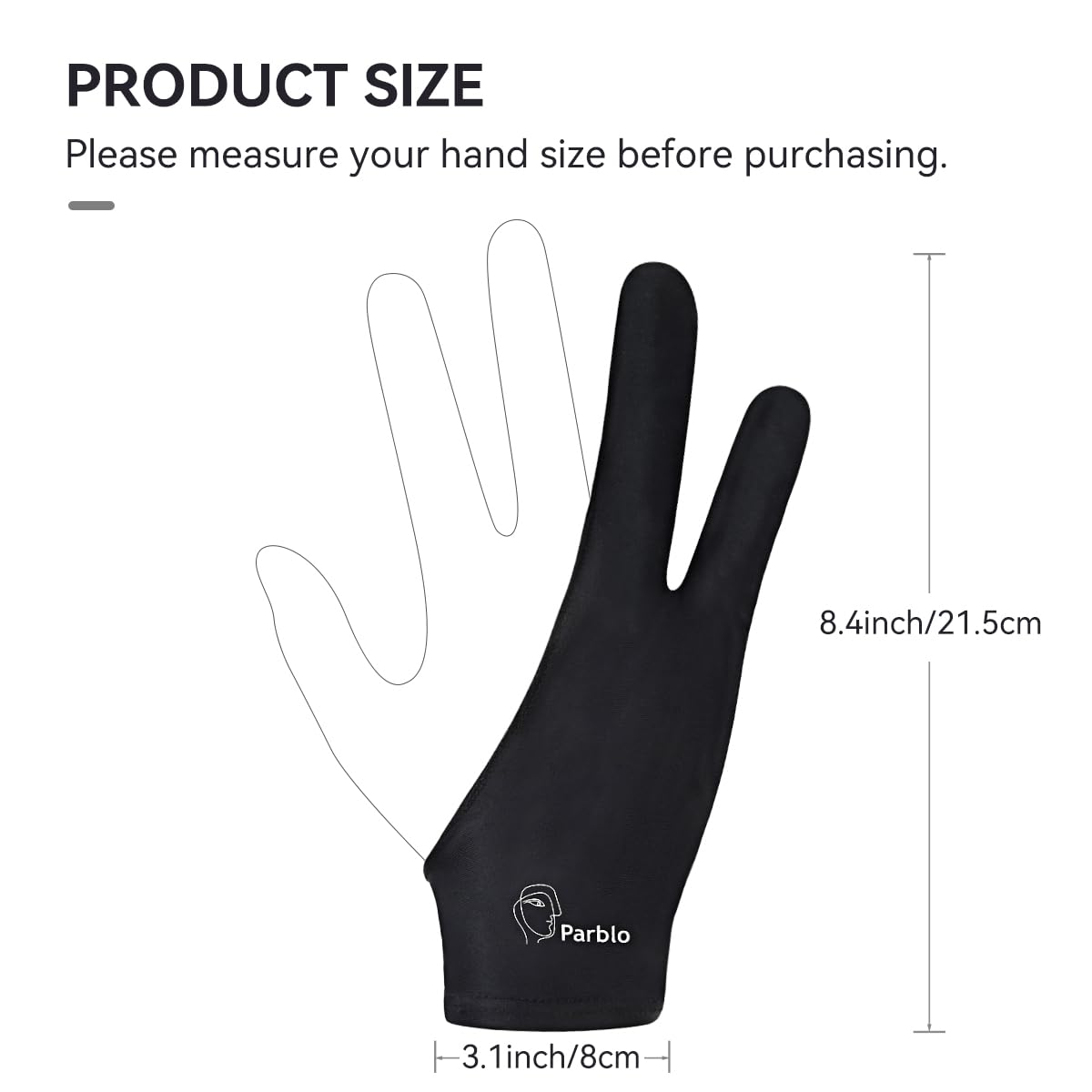 Parblo Pr 01 Two Finger Glove For Graphics Drawing Tablet Light Box Tracing Light Pad