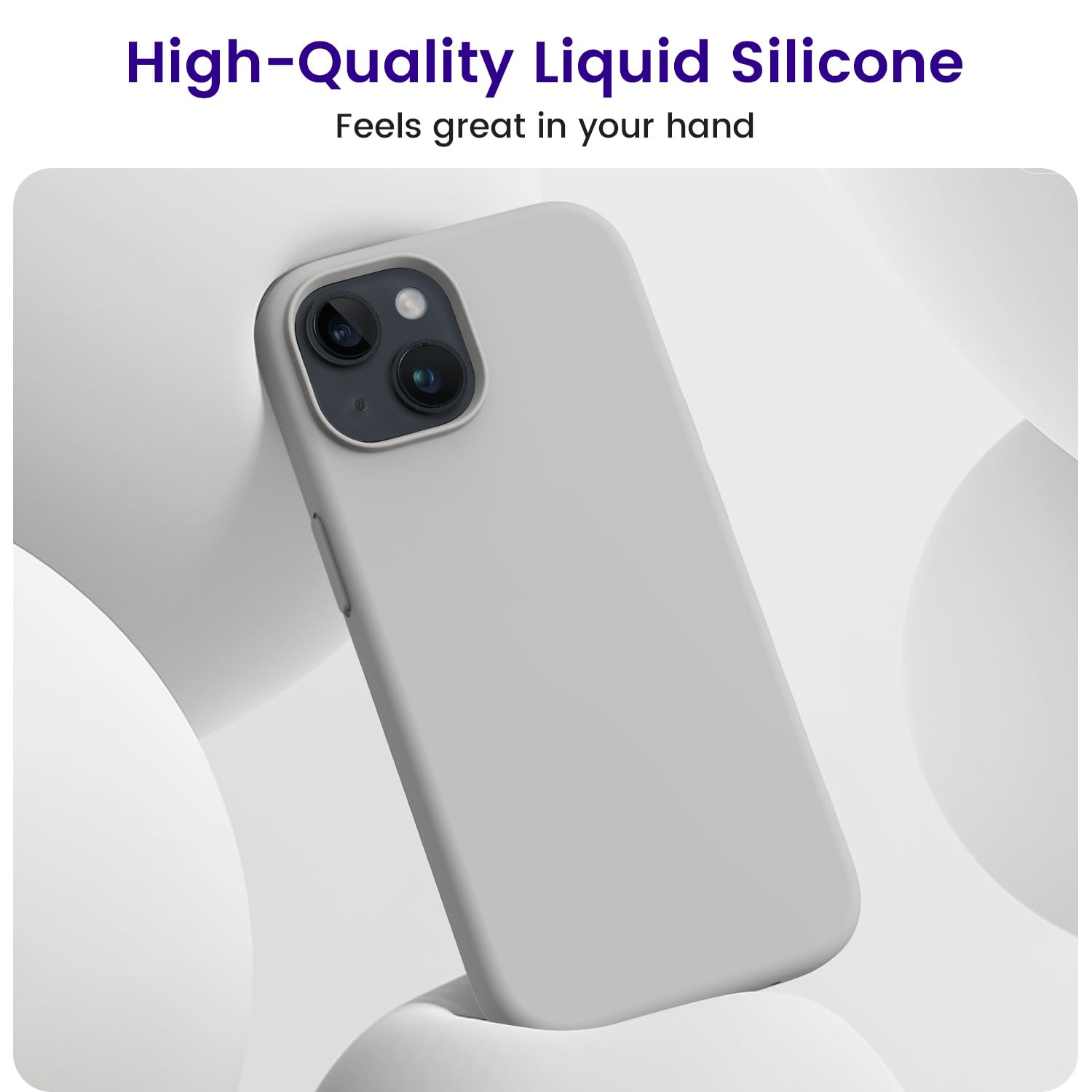 Otofly Designed For Iphone 13 Case, Silicone Shockproof Slim Thin Phone Case For Iphone 13 6.1 Inch (Natural Titanium)