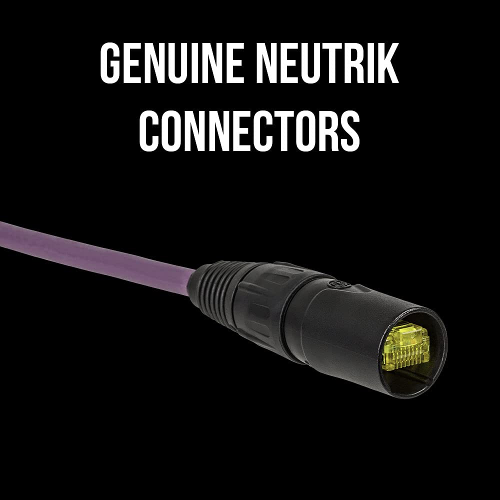 Sound Tools Supercat Professional Grade Shielded Cat5E Ethercon Cable, Flexible Polyurethane Jacket, Neutrik Connectors (3 Feet, Purple)