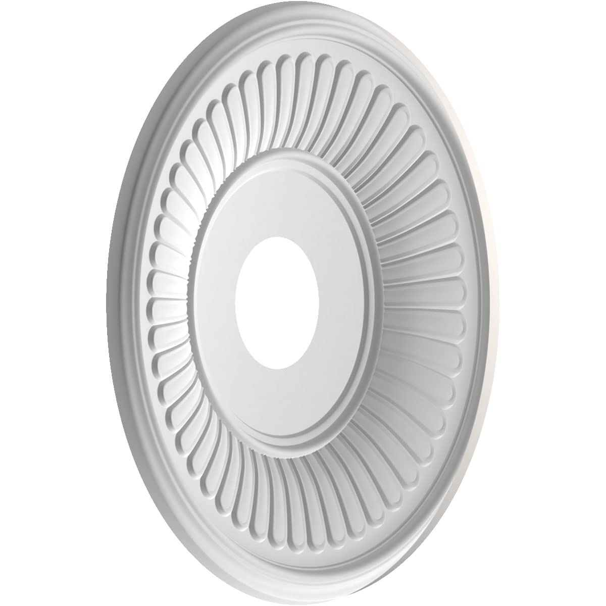 Ekena Millwork Cmp16Begbw Berkshire Thermoformed Pvc Ceiling Medallion (Fits Canopies Up To 7), 16Od X 3 1/2Id X 1P, Ultracover