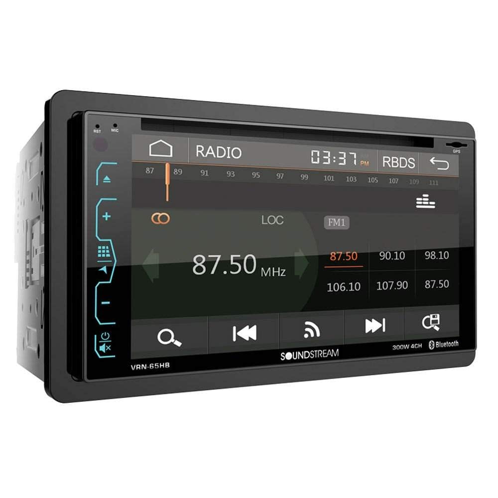 Soundstream Vrn 65Hb 2 Din Gps/Dvd/Cd/Mp3/Am/Fm Receiver With 6.2' Lcd/ Bluetooth/Mobilelink X2,Black