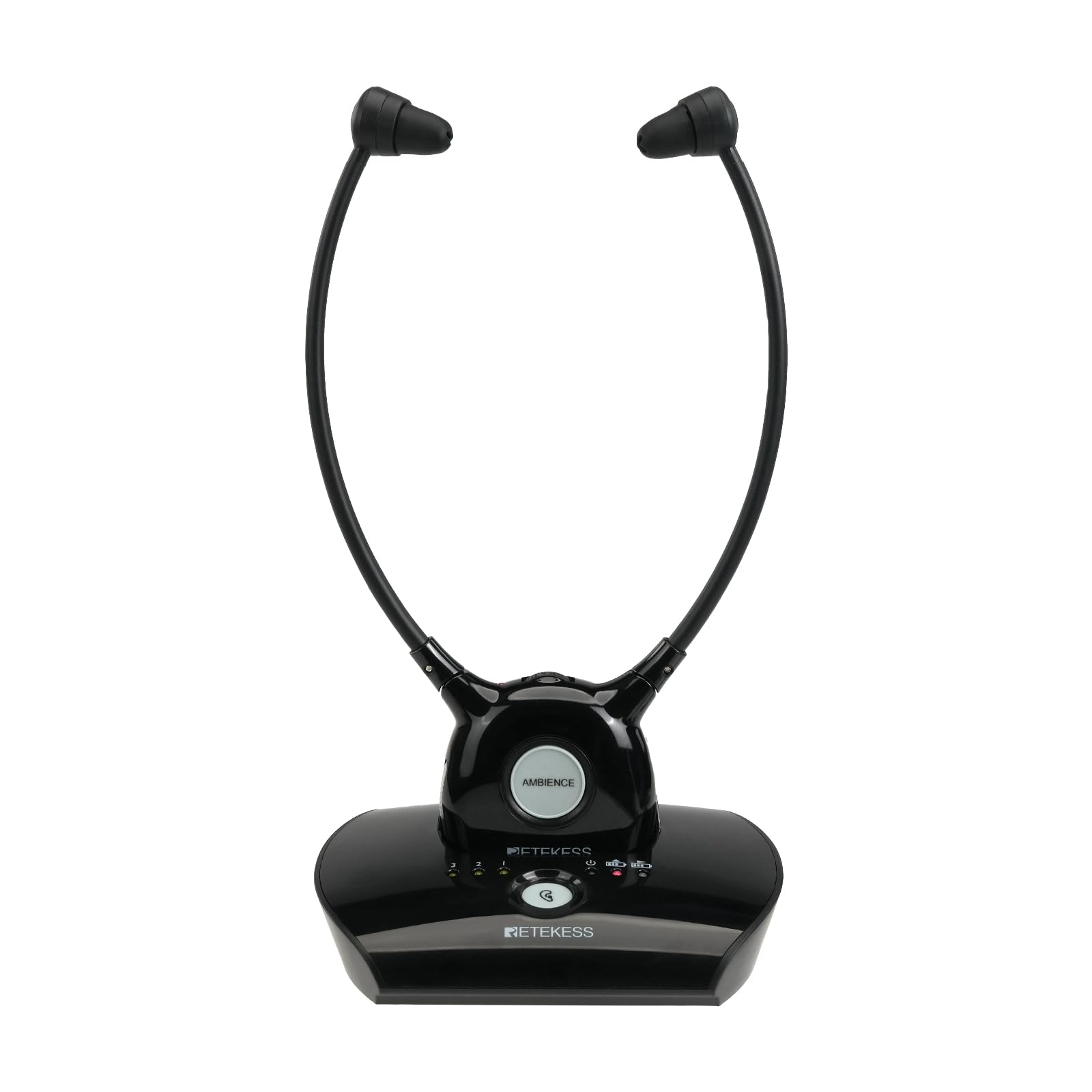 Retekess TA008 Tv Ears for Seniors, 2.4G Digital TV Headphones Wireless for Seniors, 30M, Dual Battery Combo, Independent Volume