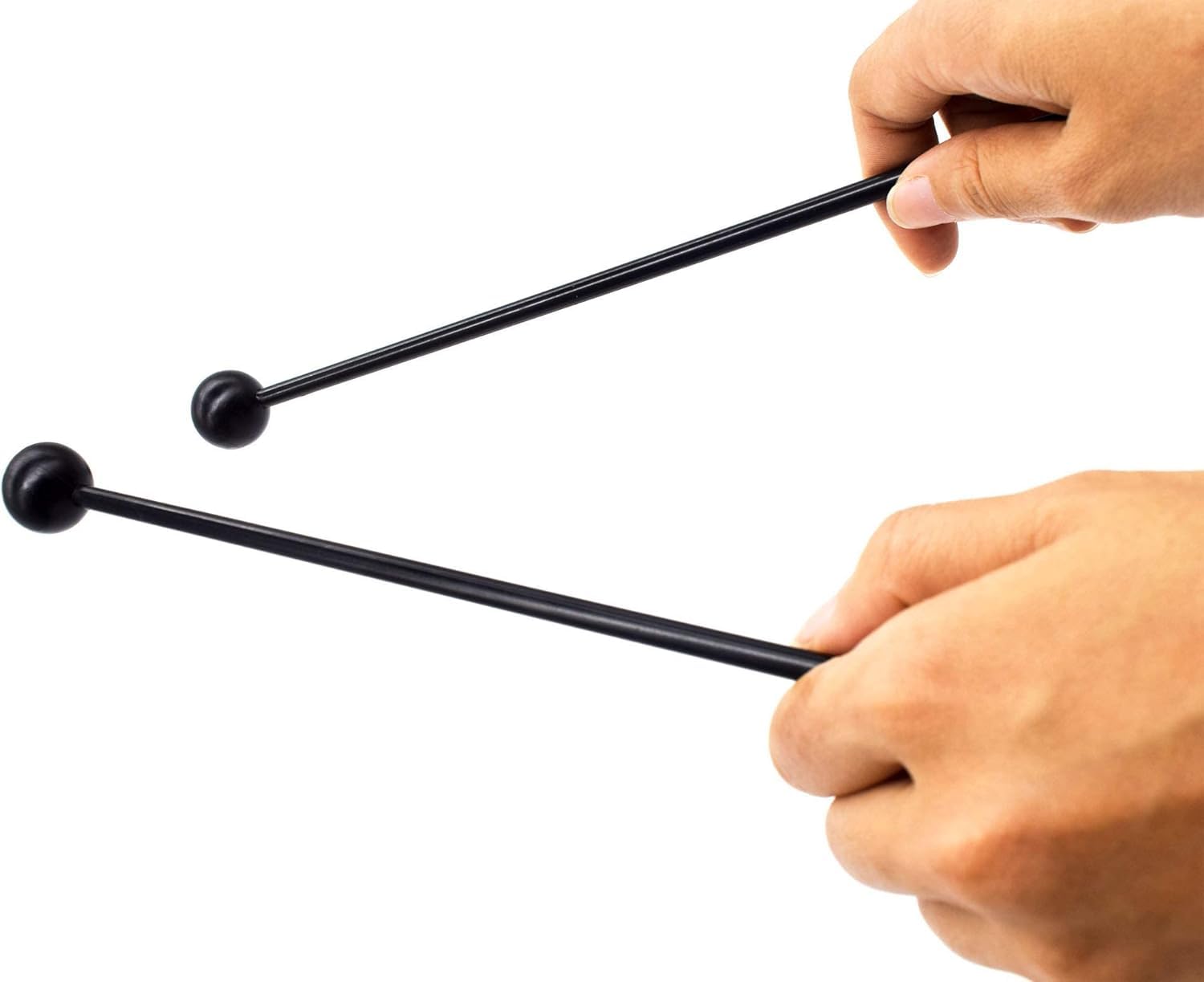 Auear, 10 Pack Drumsticks Plastic Handheld Drum Mallet Rod Musical Instrument Black